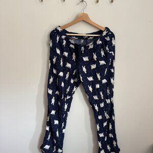 Aerie Navy Polar Bear Print Pajama Pants - Size Medium